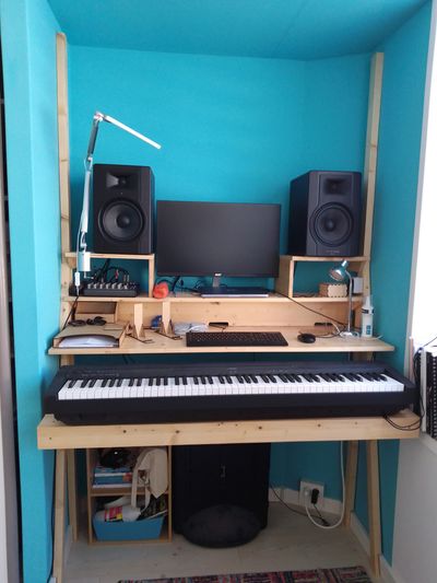 Meuble bureau/studio audio/piano rétractable